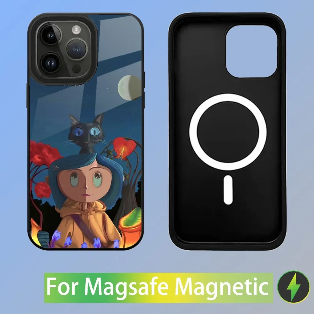 C-Coraline And The Magic Door Phone Case For iPhone 15,14,13,12,11,Plus,Pro,Max Mini Magsafe Magnetic Wireless Charging