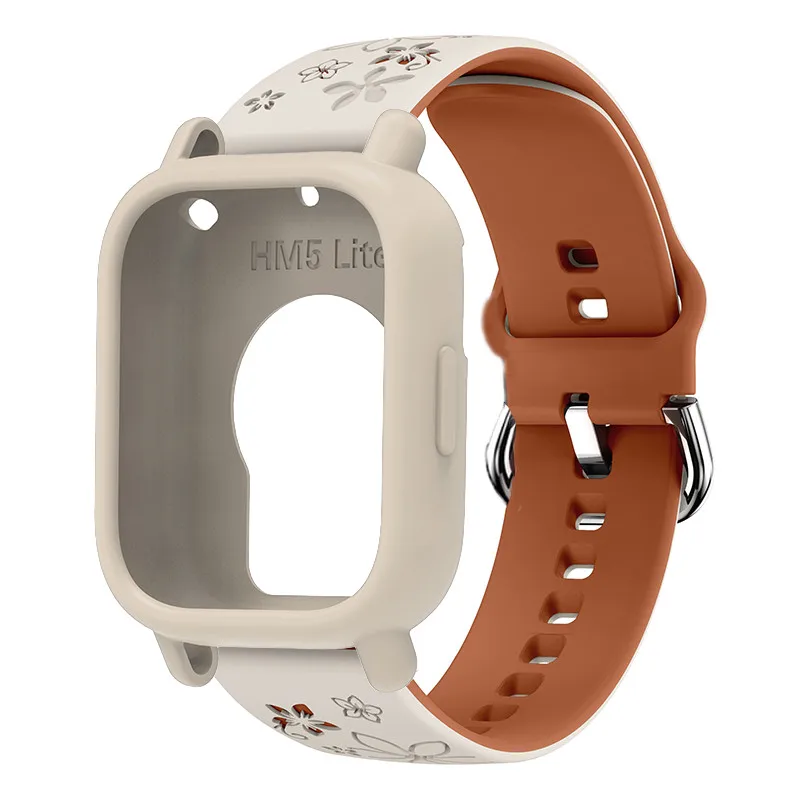 Gravierte Silikonhülle + Armband für Redmi Watch 5 Lite/5 Active, Ersatzarmband, Smart Watchband, Schutzhülle, Correa – Detail 6