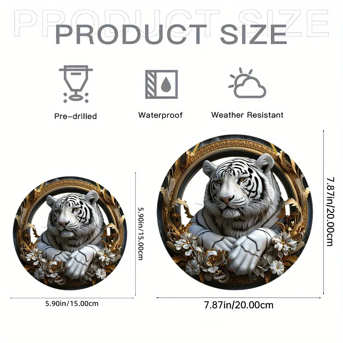 Animals Lion Tiger Suncatcher, Art Translucent Window Hanging,Animals Lover Gift, Acrylic Round Sign,home Room Garden Wall Decor