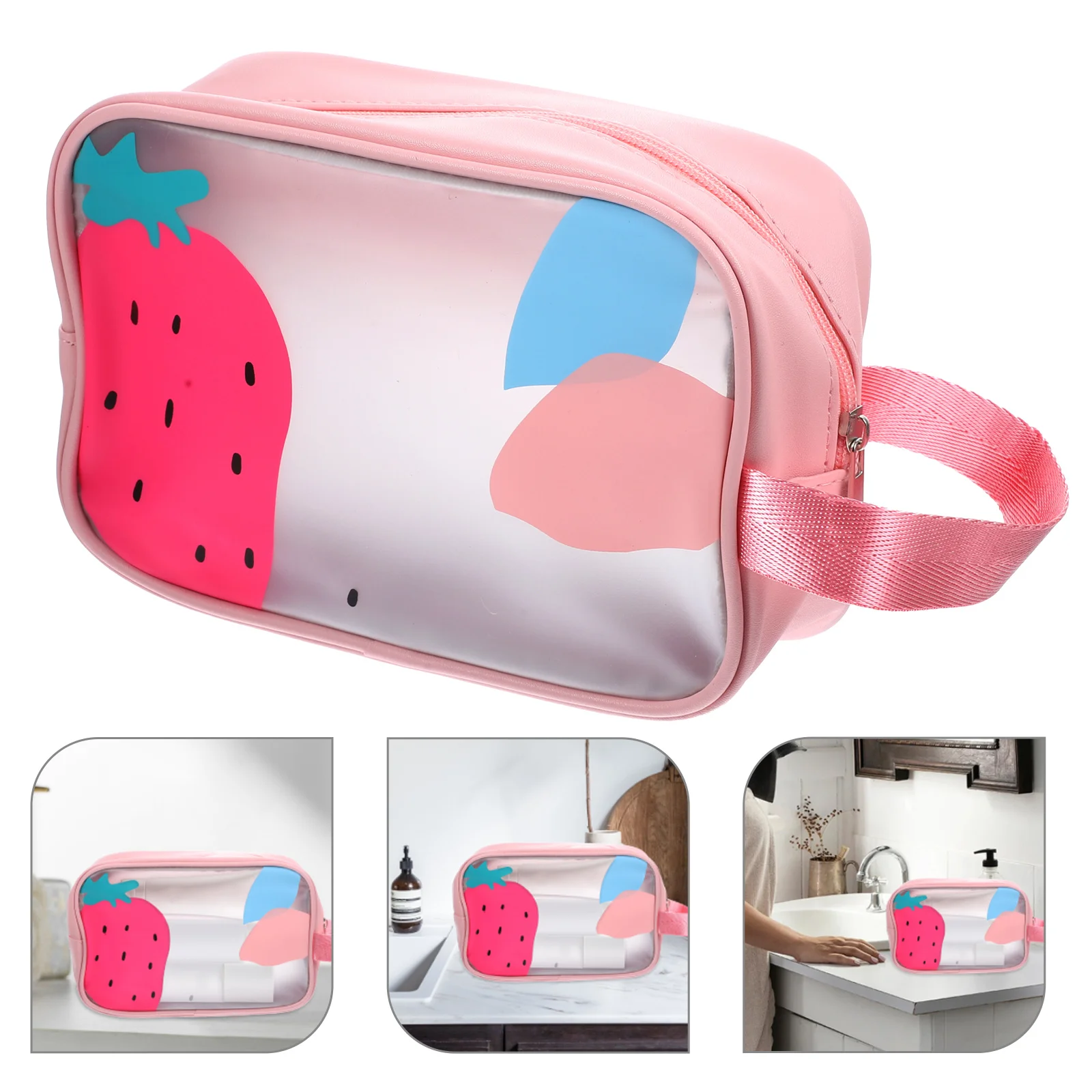 

Portable Waterproof Toiletry Bag Multi-Function Organizer for Cosmetics Electronics Gym Travel with Zipper Closure