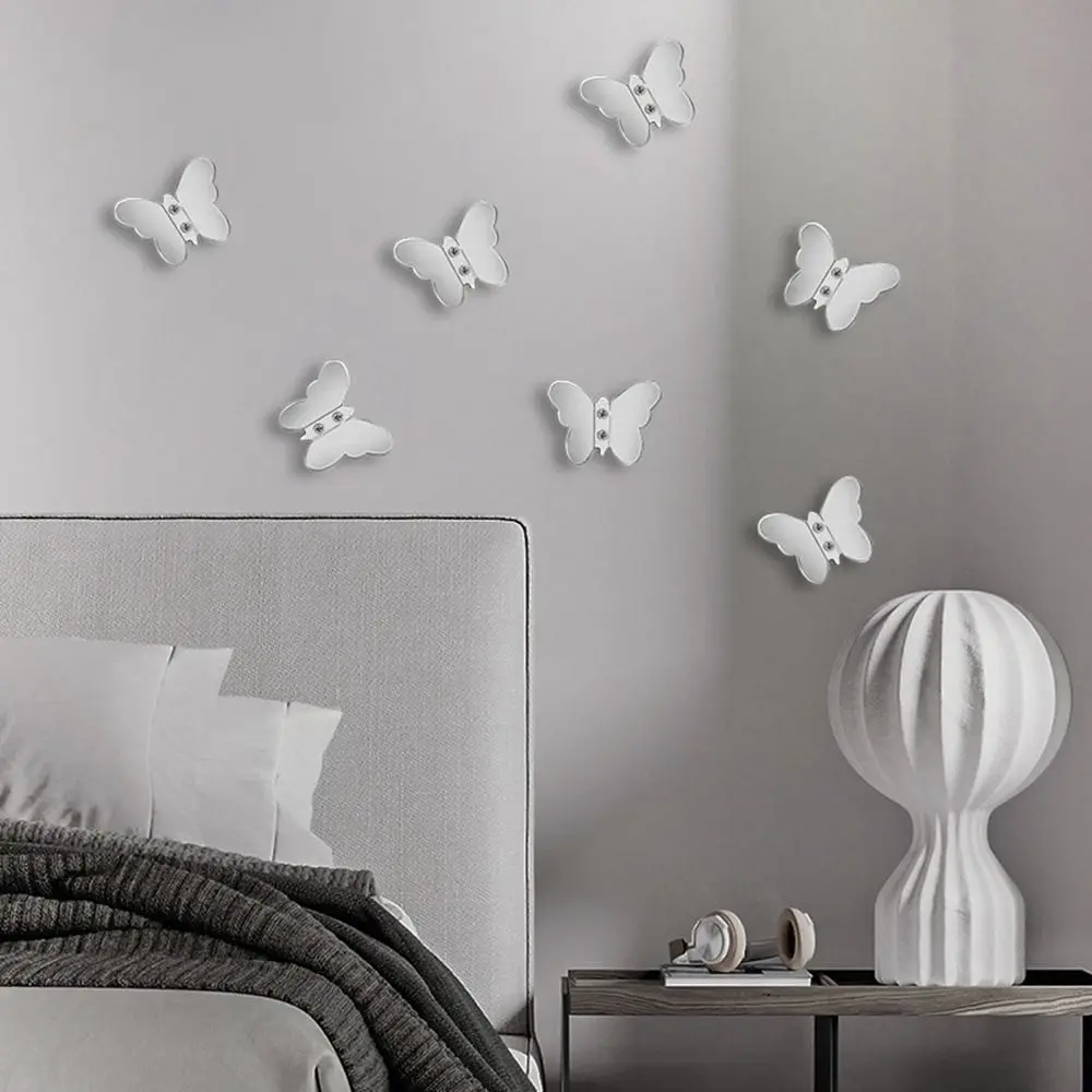 Stainless Steel Butterfly Shaped Wall Hanger Gold/Silver/Black Sturdy Butterfly Wall Hooks Wall Mounted Waterproof