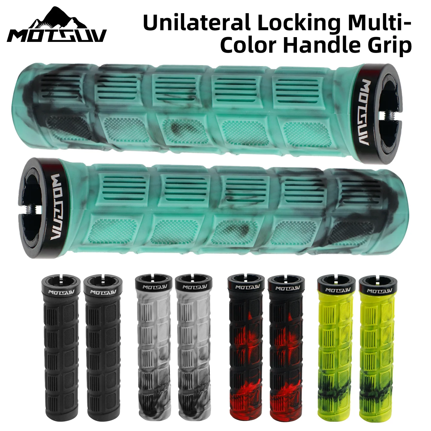 Lock-On Gummi-Fahrradlenkergriffe Langlebige Aluminiumlegierung mit Weichem Silikagel für Mountainbike- und Rennrad-Zubehör – Detail 4