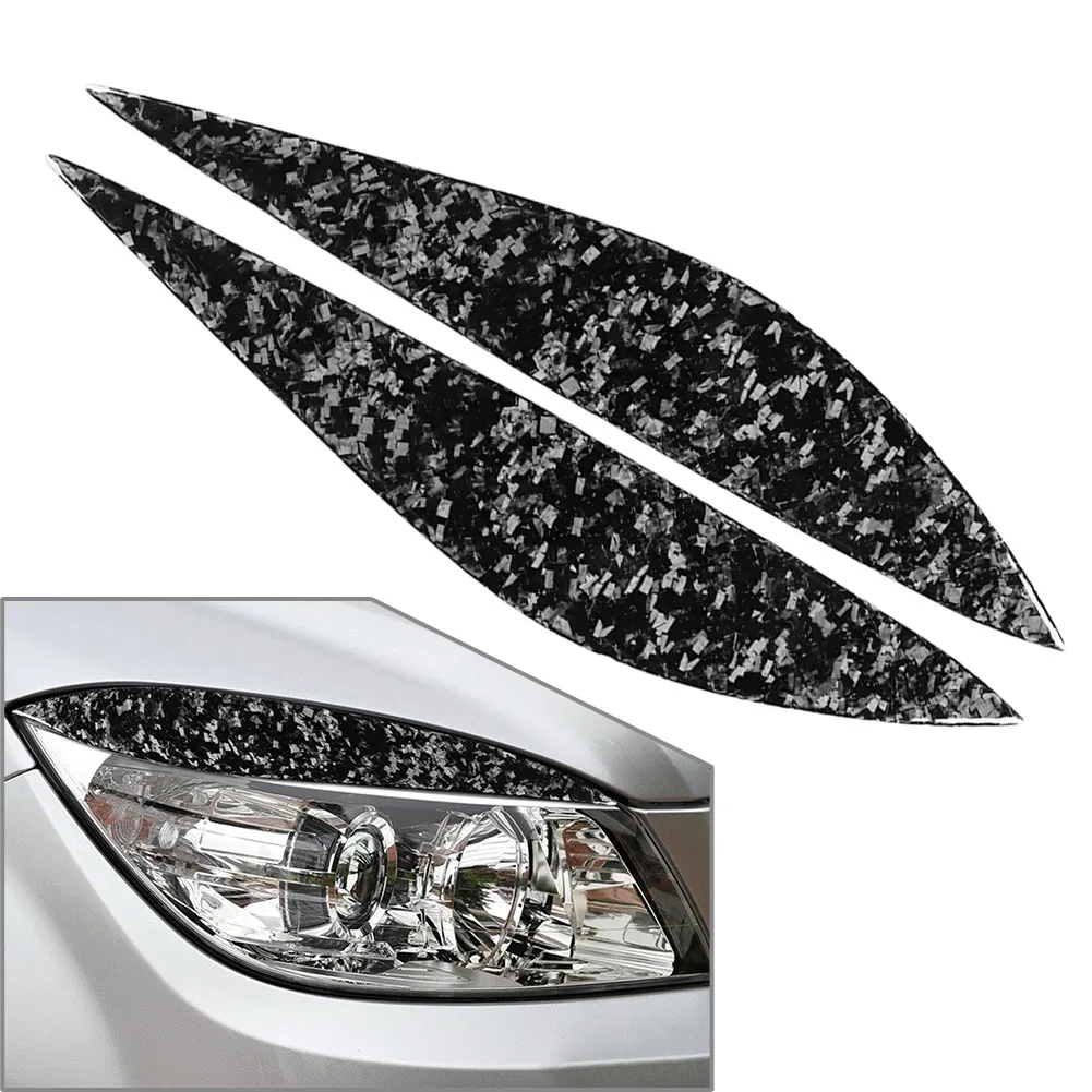 Car Exterior Headlight Eyebrow Eyelid Cover Decorative Accessories For Mercedes Benz C Class W204 2007-2013