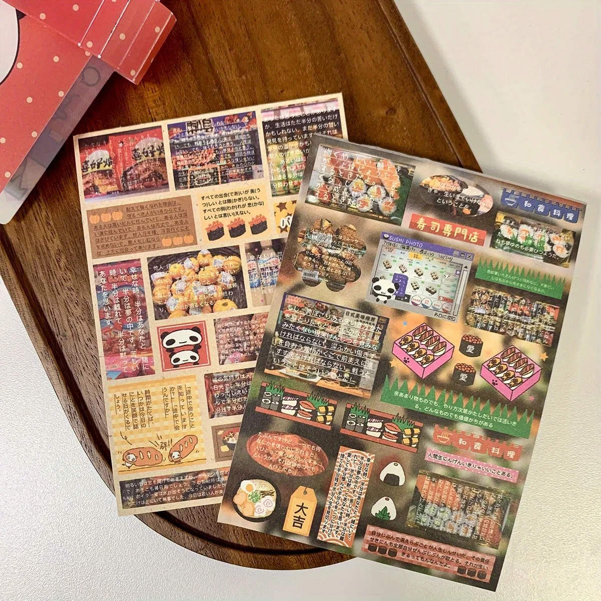 50 Sheets/Pack Cute Vintage Cartoon Pattern No-sticky Notes Notebook Material Paper DIY Scrapbooking Journaling Collage Supplies