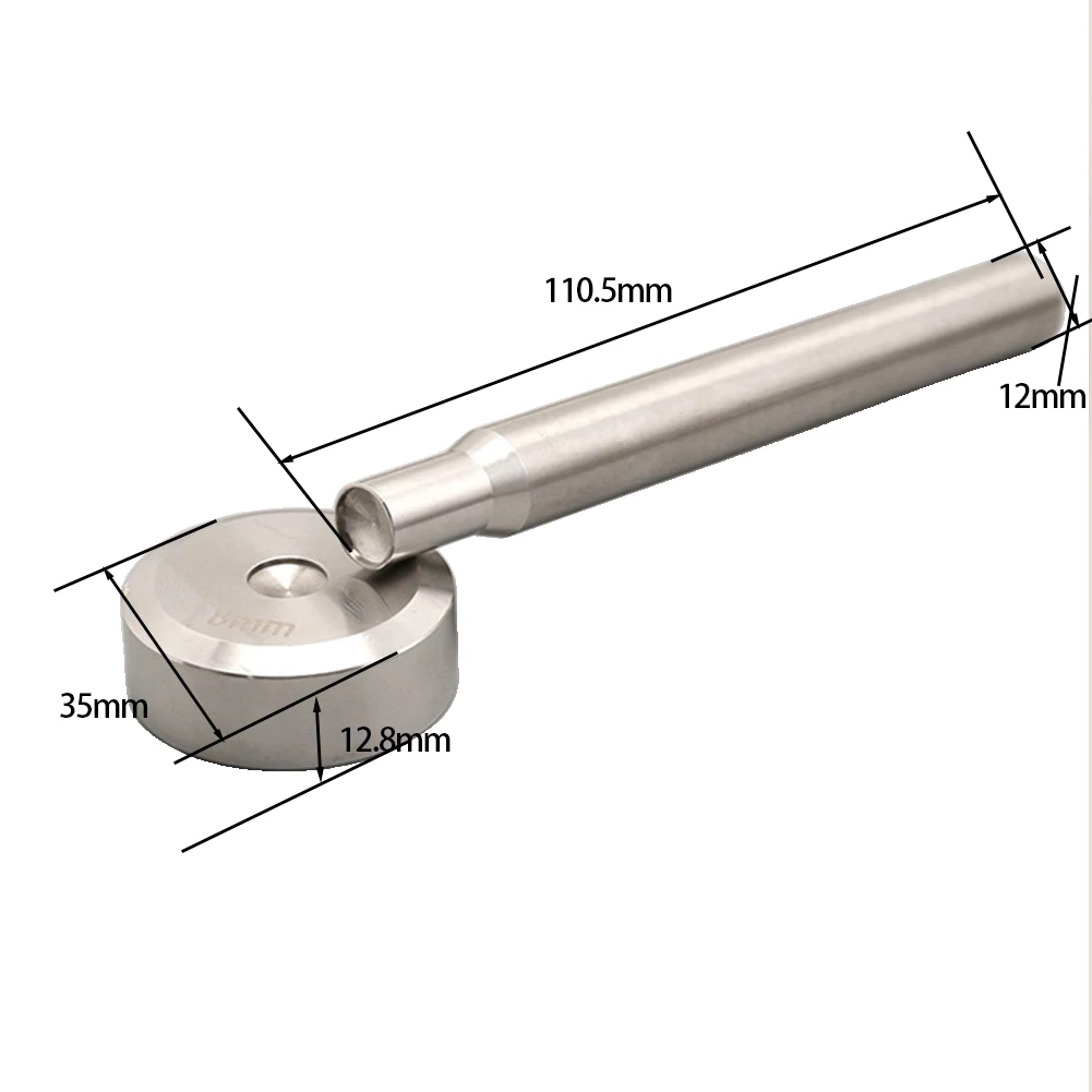 Herramienta de bricolaje de cuero para trabajo de instalación completo, tamaño de 8mm, diferentes aperturas, herramienta de instalación fácil de usar, Color plateado