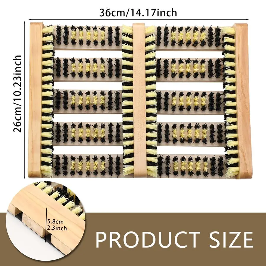 2 Pcs Shoe and Boot Scraper Brush Outdoor Shoe Cleaner Scraper All Weather Boots Cleaner for Cleaning, Deep Removes Snow, Sand a