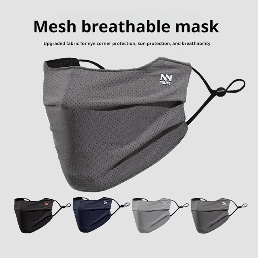 

Summer UV Protection Face Mask with Brim Ice Silk Cooling Neck Gaiter Sunscreen Cycling Hat for Outdoor Sports Sun Protection
