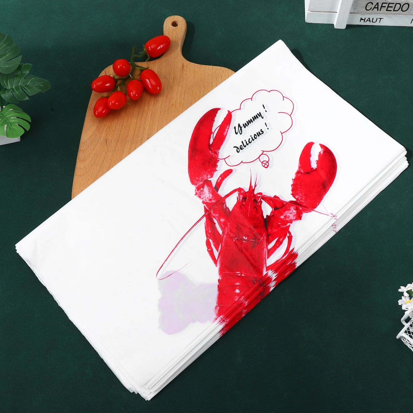 

100 Pcs Disposable Plastic Aprons Waterproof Oilproof Restaurant Accessories Portable Work Uniform Catering Family