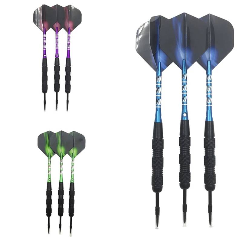 New Darts Green Blue 3/6Pcs High-quality Steel Pointed Darts Professional 20g Indoor Sports Entertainment Dart Shafts Flight
