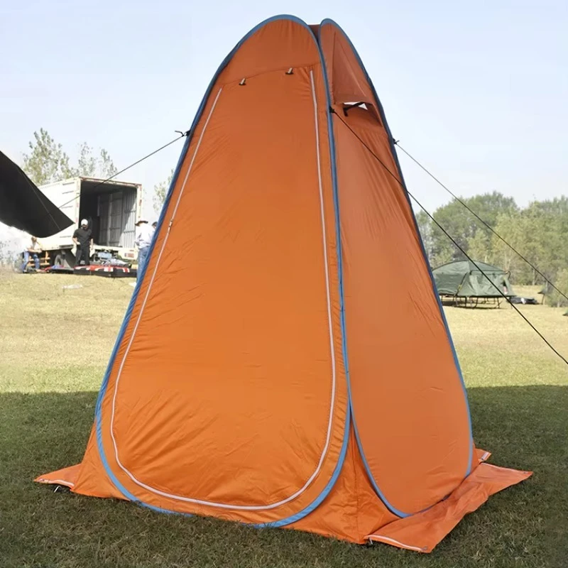 Portable outdoor folding shower tent, suitable for camping, instant build, waterproof in all seasons, polyester privacy shield