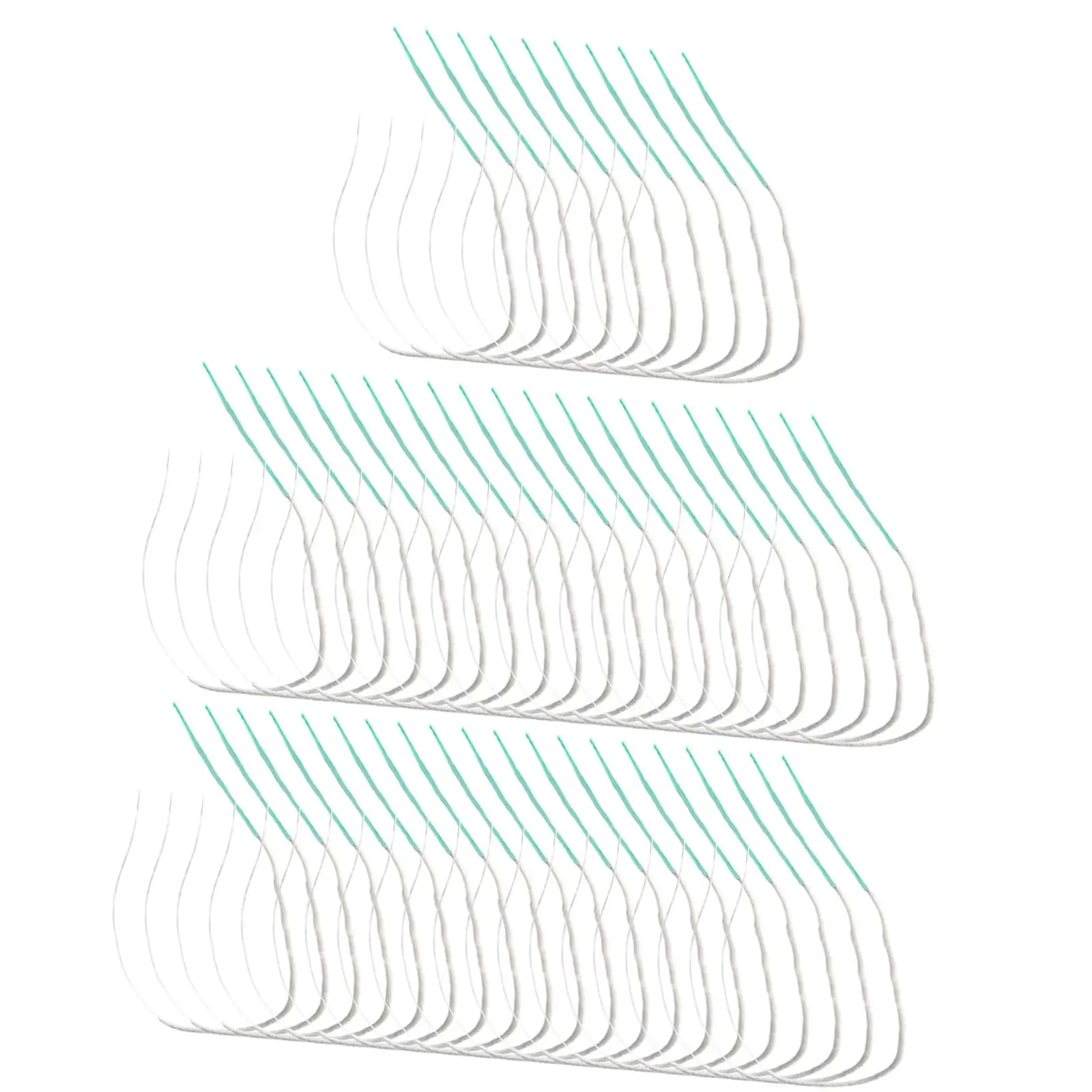 320mm Dental Floss Threader Reusable Interdental Floss Thread for Cleaning Teeth with Braces Bridges Implants Oral Hygiene Care