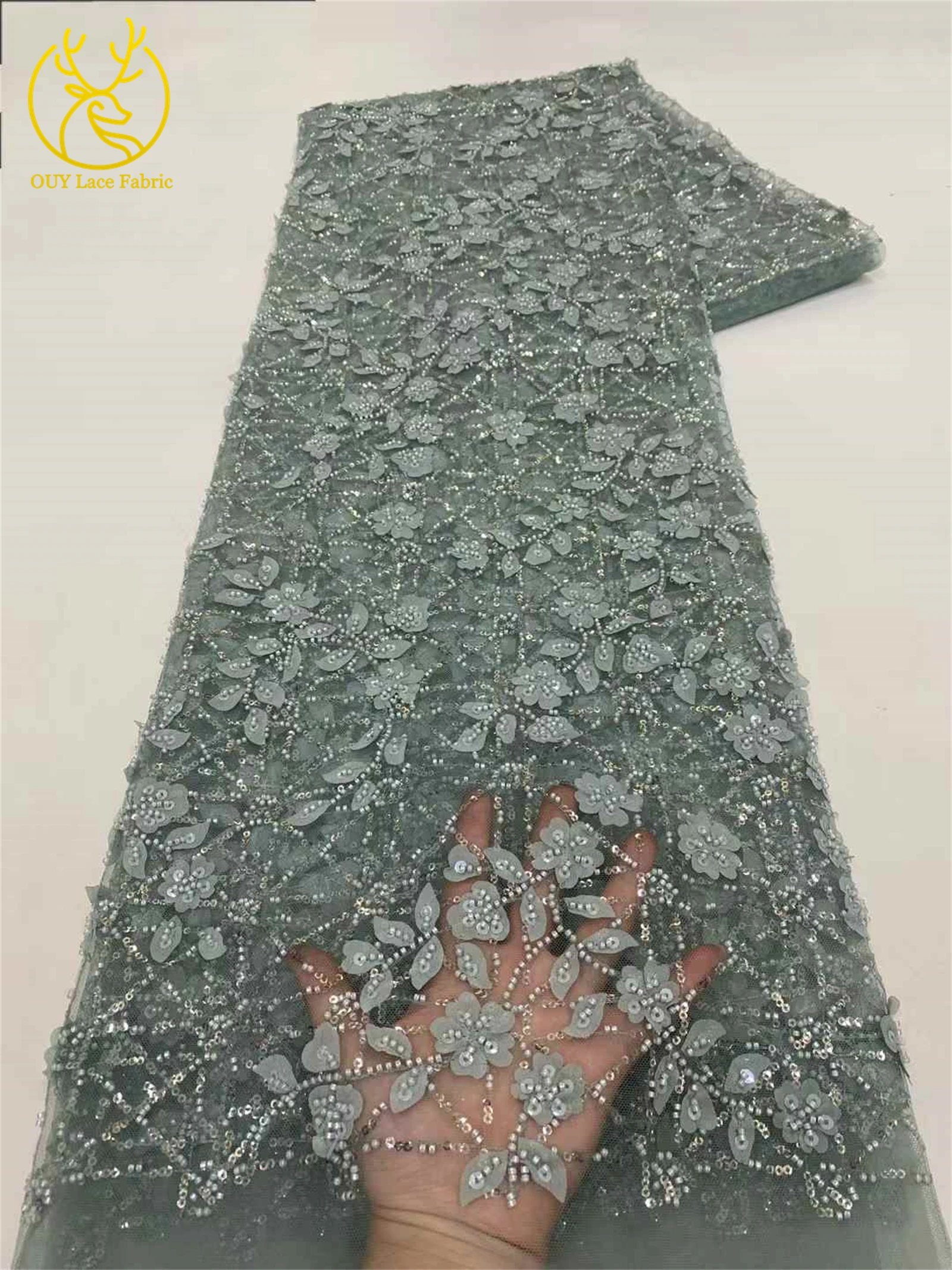 الأفريقي حبة الترتر أقمشة الدانتيل 2025 عالية الجودة الفرنسية النيجيري العريس الدانتيل شبكة النسيج فستان حفلات الزفاف مواد الخياطة