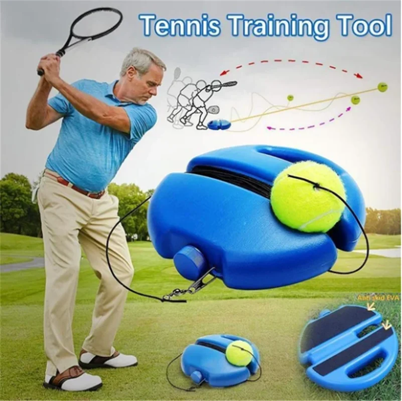 Mejora tus habilidades de tenis en cualquier lugar con bolas de rebote y Base de cuerda elástica, perfecta para entrenamiento de tenis en interiores y exteriores