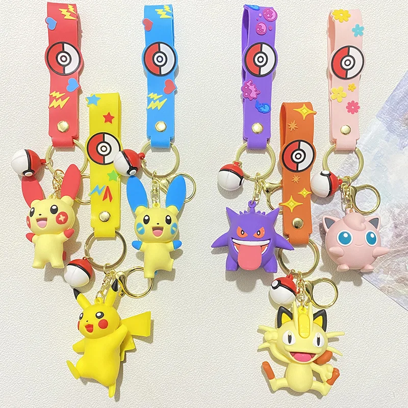 

New model Pikachu Keychain Anime Cute Figure Fashion Keyring Pendent Car Key Accessories Doll Toy Xmas for