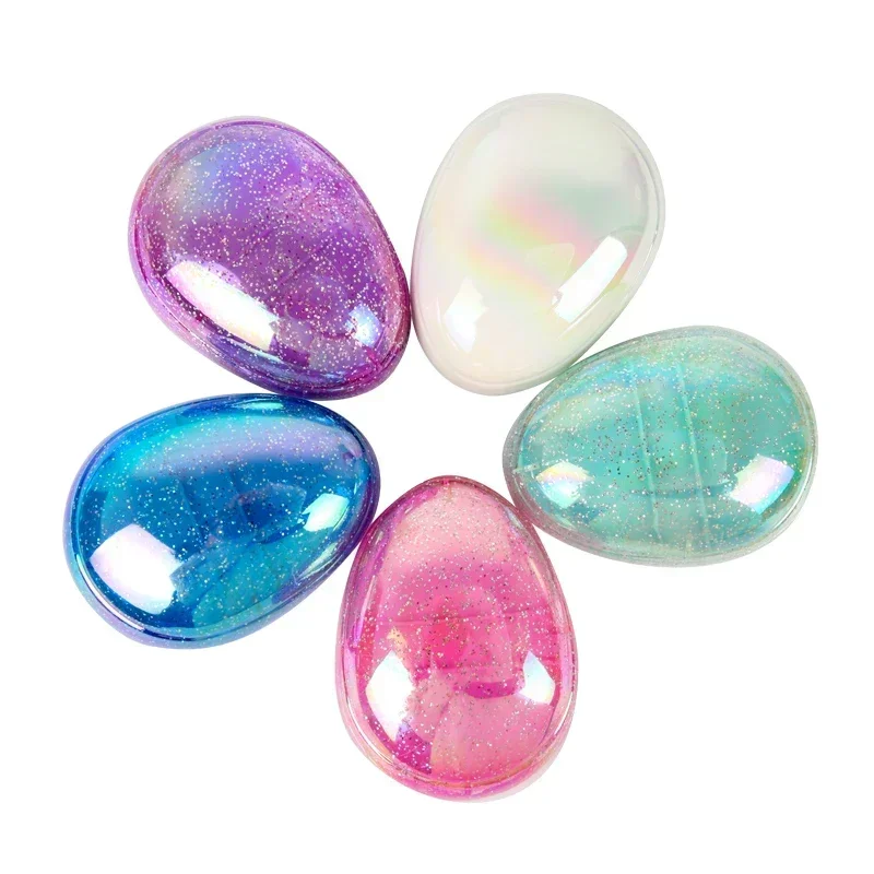 Small and Portable Egg Comb Starry Sky Hair Comb Anti-knotting Shunfa Hair Comb Children's Small Comb Edge Brush