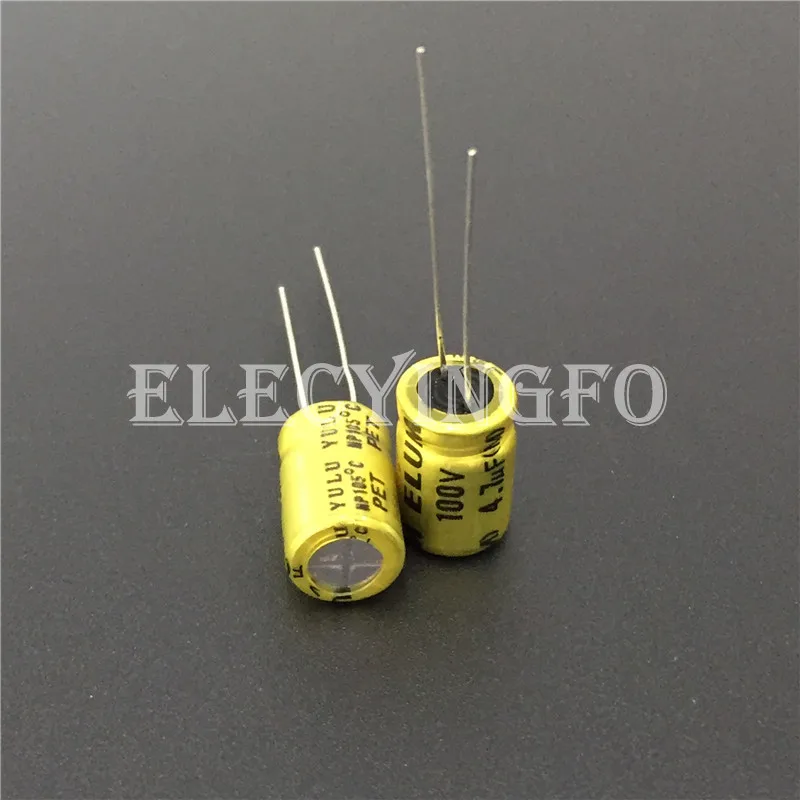 100V4.7uF ELUM NP Series 8x11.5mm 4.7uF 100V Bipolar Aluminum Audio Electrolytic Capacitor 100V4.7 uF