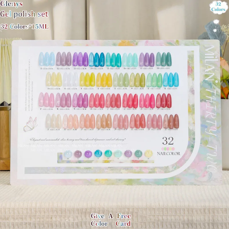 Glemys32 nail polish glue popular throughout the network Simple and advanced immersion gel color matching card varnish set