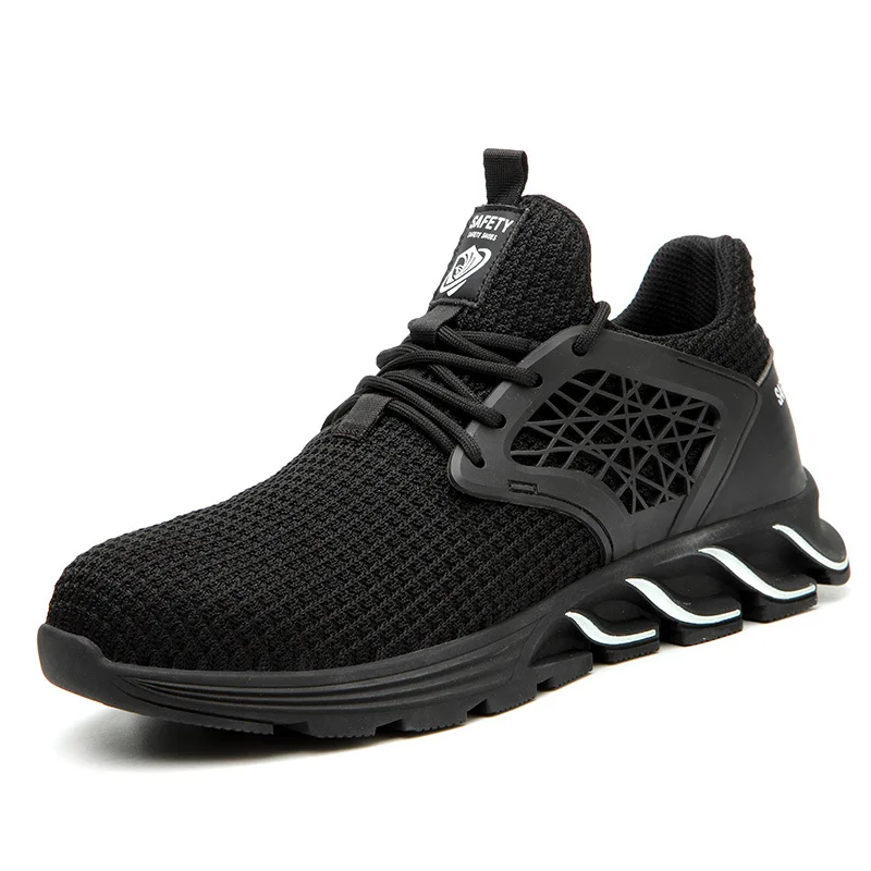 Men's Protect Shoes Labor Protection Steel Toe Caps Anti Smashing and Anti Piercing Safety Shoes Lightweight Work Footwear 36-48