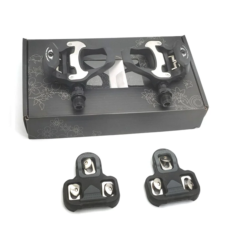 Road Bike Pedals Suitable forLookKeo/ShimanoR550 Self-locking Professional Bike Pedal with Cleats Bike Pedal Bicycle Accessories