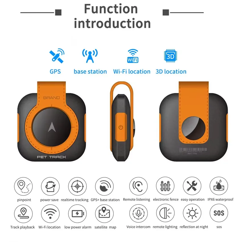 

Pet Smart Health Tracker Pet Activity, Sleep, Steps, Calories. Dog Cat Health and Nutrition 4G Gps Tracker