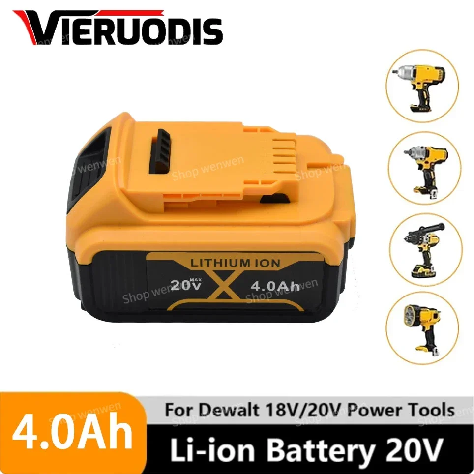 

For Dewalt 20V Battery 4.0Ah Replacement Battery For Dewalt DCB200 Rechargeable DCB206 DCB207 DCB204 Power Tool Battery