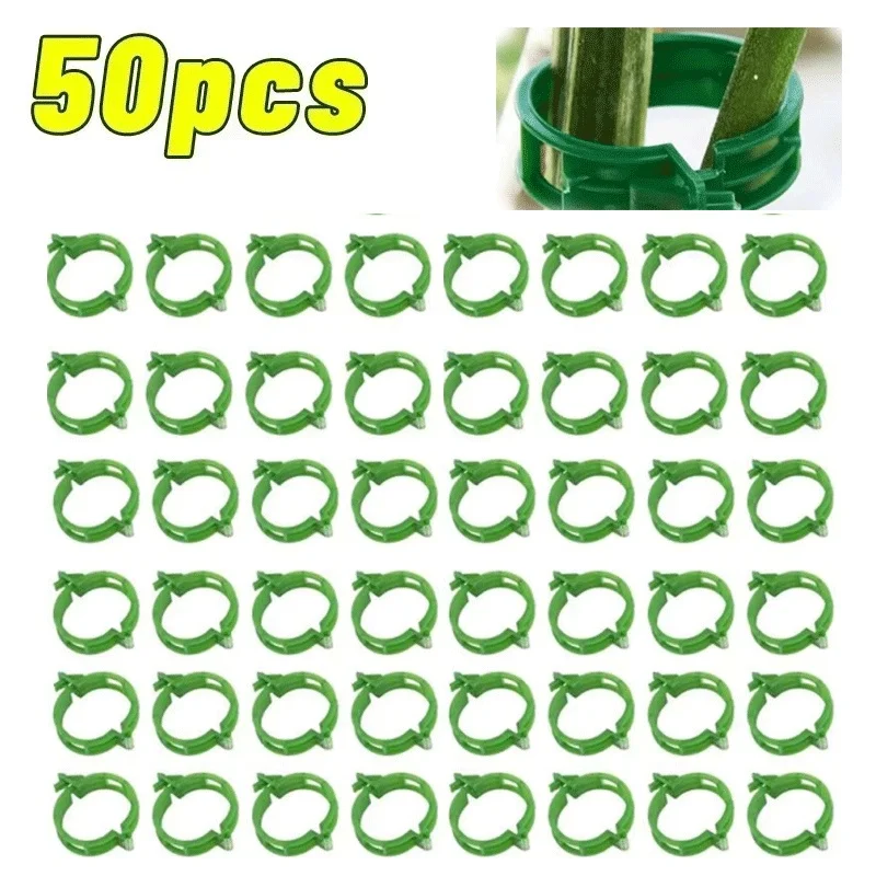 50-300PCS Plant Support Clips Reusable Plastic Connects Vine Fixing Clip Tomato Grape Vegetable Plants Holder Buckle Garden Tool