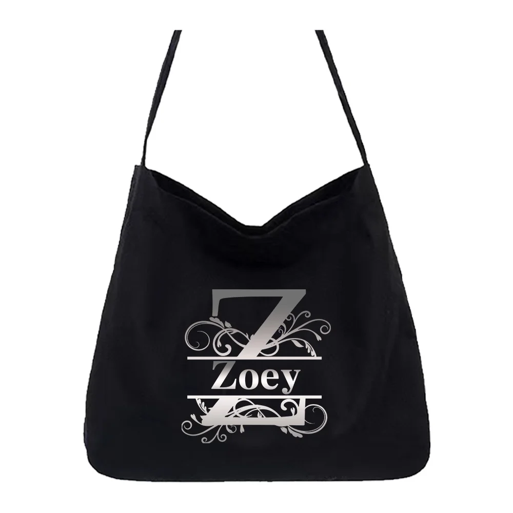 Customized Name New Canvas Shoulder Bag Environmentally Friendly Multifunctional Minimalist Shoulder Bag