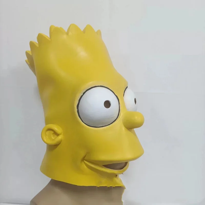 Men's Bart Homer Face Mask Cosplay Costume Halloween Latex Props Party For Adult Kids