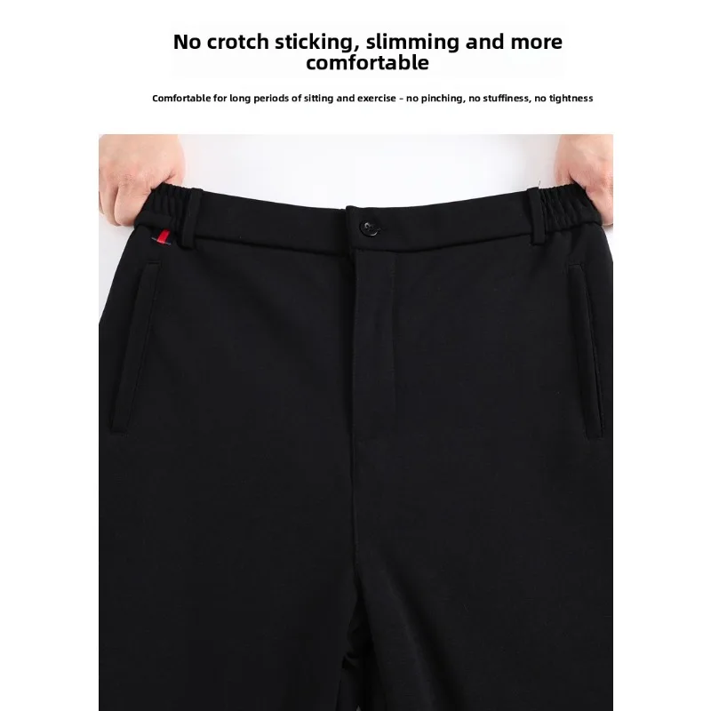 الشتاء السراويل الحرارية الرجال الوزن الثقيل صوف مبطن السراويل الطقس البارد سهلة على قبالة الدافئة في الهواء الطلق المسنين كبار الأب الراحة