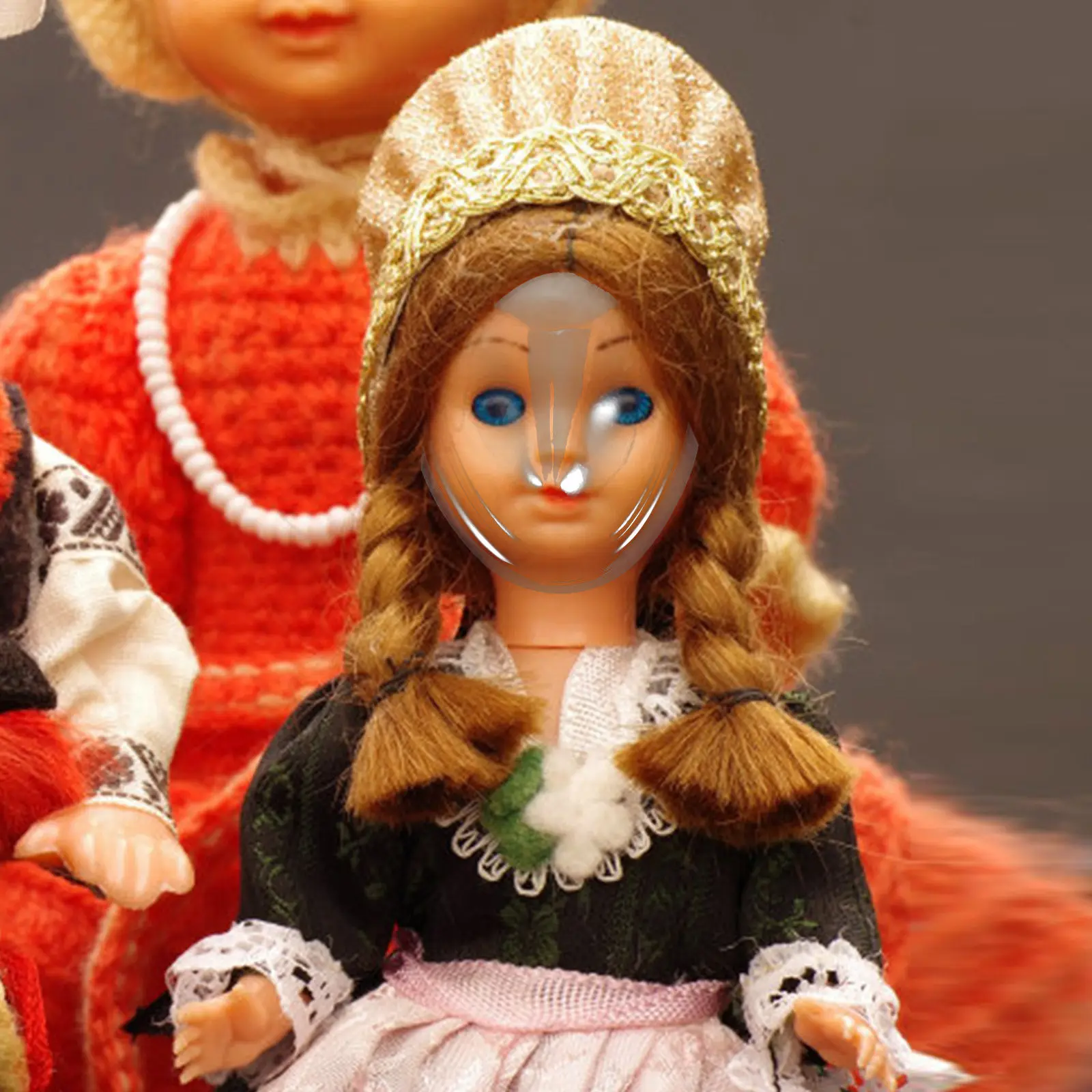 Masque de protection transparent pour modèles Bjd, 4 pièces, construction en plastique résistant, idéal pour la préservation du maquillage et l'artisanat créatif