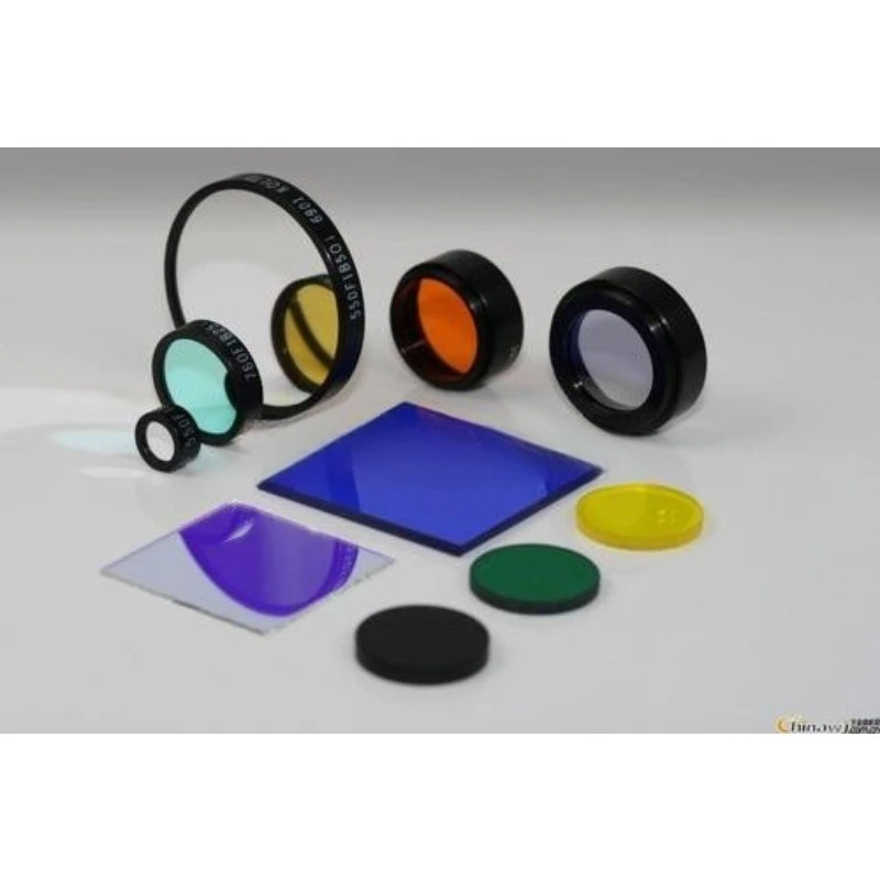 Optical Colored Glass Black Red Blue Yellow Cyan Orange Purple Customizable Filter Color Filter