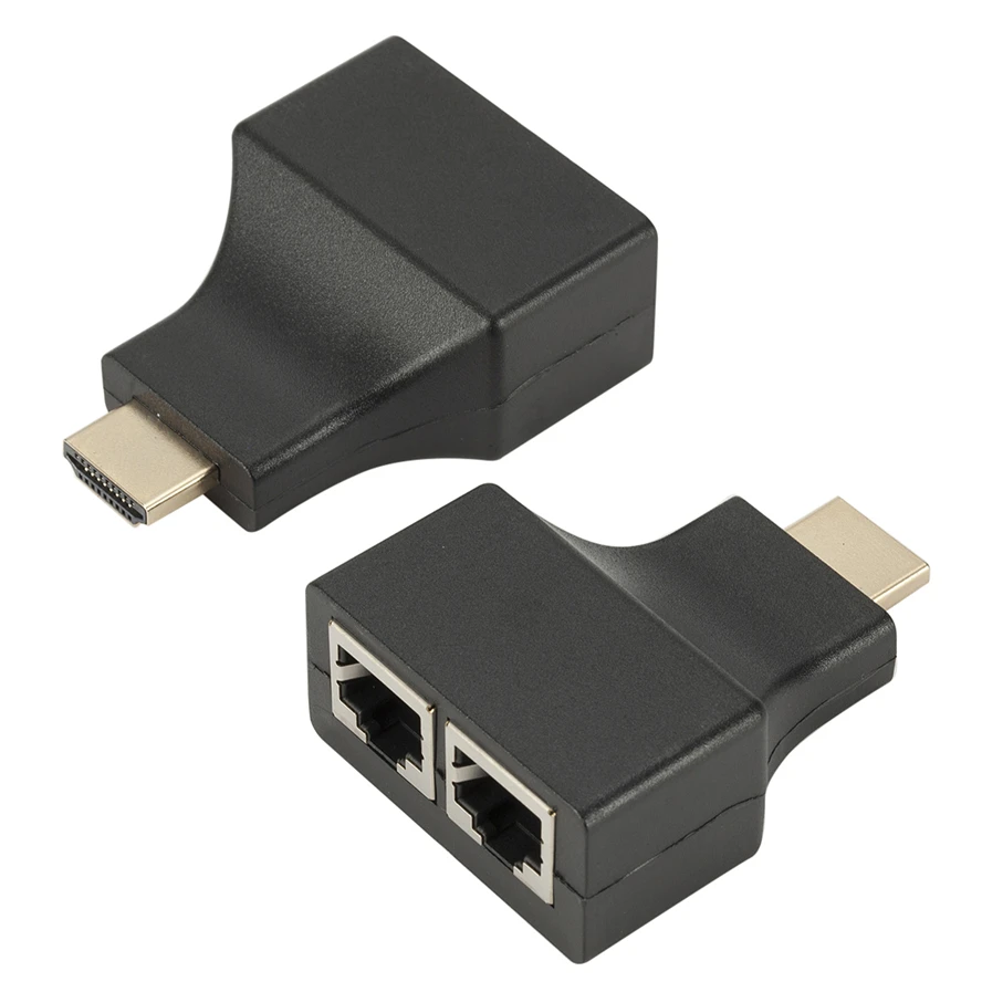 1 пара 1080P HDMI двойной RJ45 CAT5E CAT6 UTP LAN Ethernet HDMI удлинитель Ретранслятор адаптер удлинитель до 30 м для HDTV HDPC для ПК