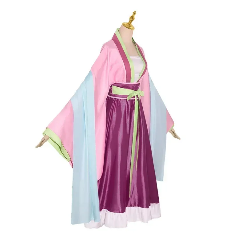 Costume de Cosplay Maomao avec Perruque pour Femme, Anime, The Apothecary Diaries, Robe Rose, ixd'Halloween