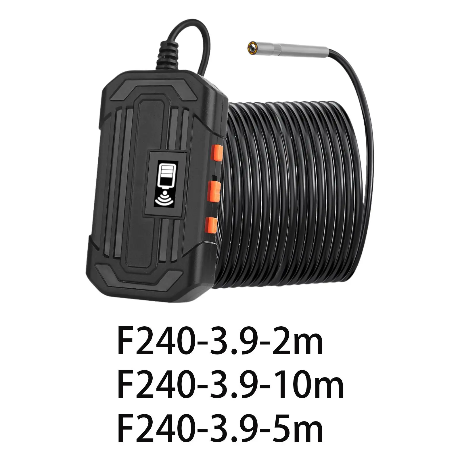 Endoscope Camera with Light 3.9mm Lens 5cm~500cm 4H 70 Degrees Viewing Angle 2 Million Pixels 6 LEDs Inspection Camera Accessory