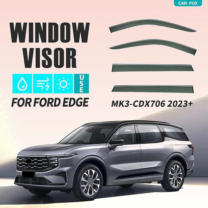 

For Ford Edge 2007-2023 Car Window Visor Rain Sun Shade Awning Shield Auto Accessories