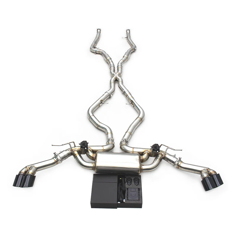 

Racing Stainless Steel Mid-Tail Exhaust with Valve System, Compatible with BMW X5 F15 M50i 4.4TT 2014-2018