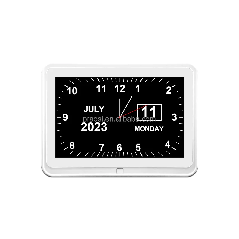 Pros Digital Calendar Alarm Day Clock Extra Large Non-Abbreviated Day Month Memory Loss Clock Seniors Dementia Impaired Vision