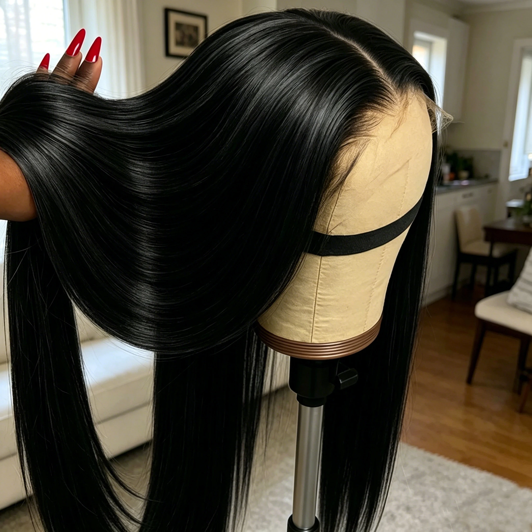 

Bling Hair Hd Transparent Straight 13x4 Lace Front Wig Human Hair PrePlucked Brazilian Remy 13x6 Lace Frontal Wigs For Women