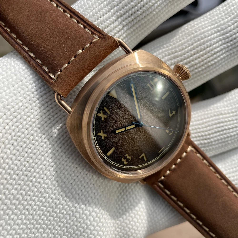STEELFLIER SF760S Leather Strap NH35 Movement Automatic Mechanical Bronze Watch Swiss Super Luminous 200 Meter Waterproof Watch