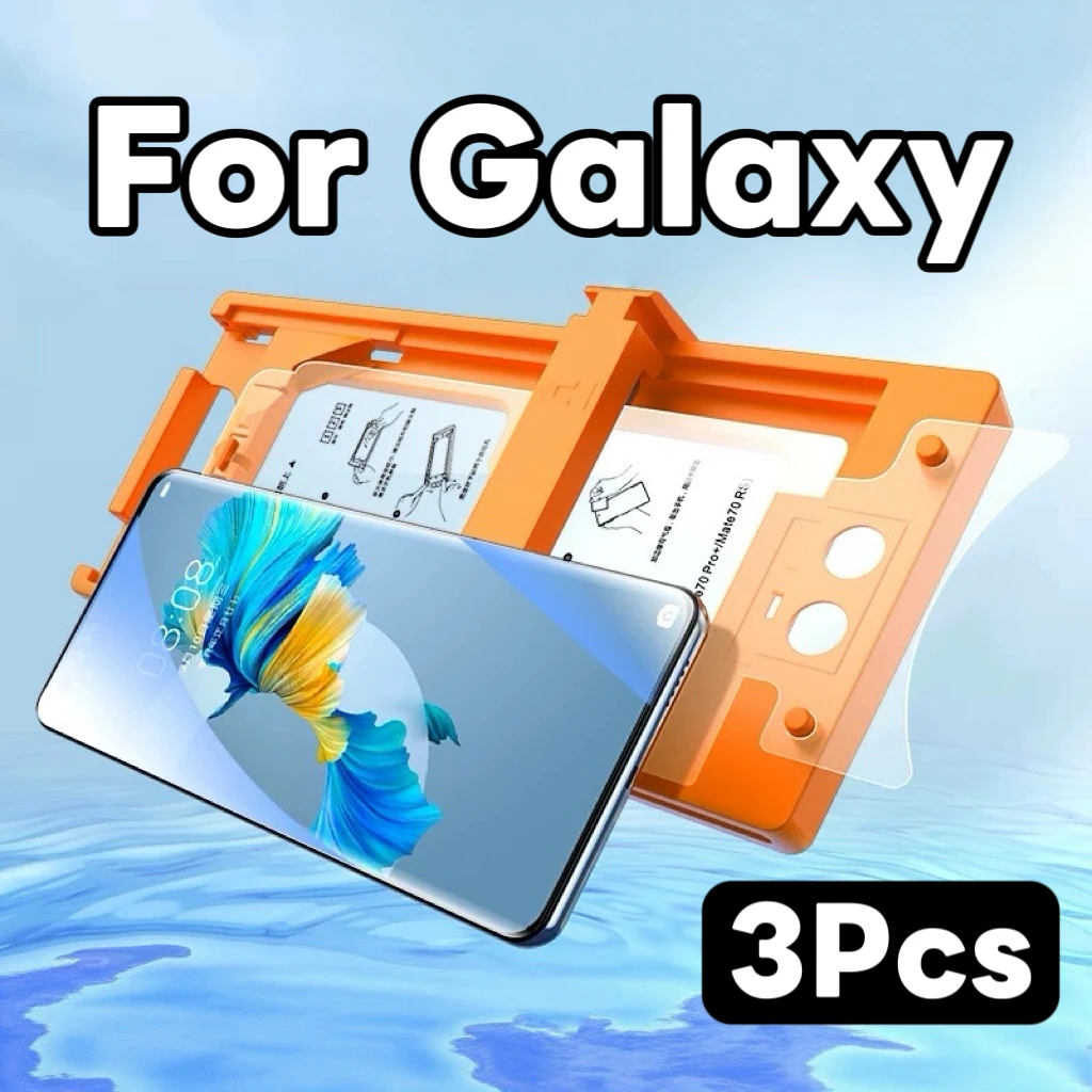 

3Pcs Ceramic Film Screen Protector For Samsung S25 S23 Ultra S24 S22 S21 Note 20 No Dust Positioning Kit Not Tempered Glass