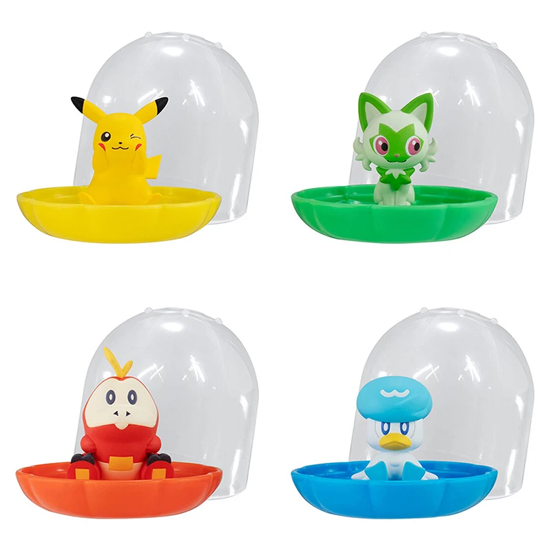 Pokemon Dolls Cute Figures Jewel Case Sprigatito Fuecoco Quaxly Gashapon Capsule Toy Children Gifts