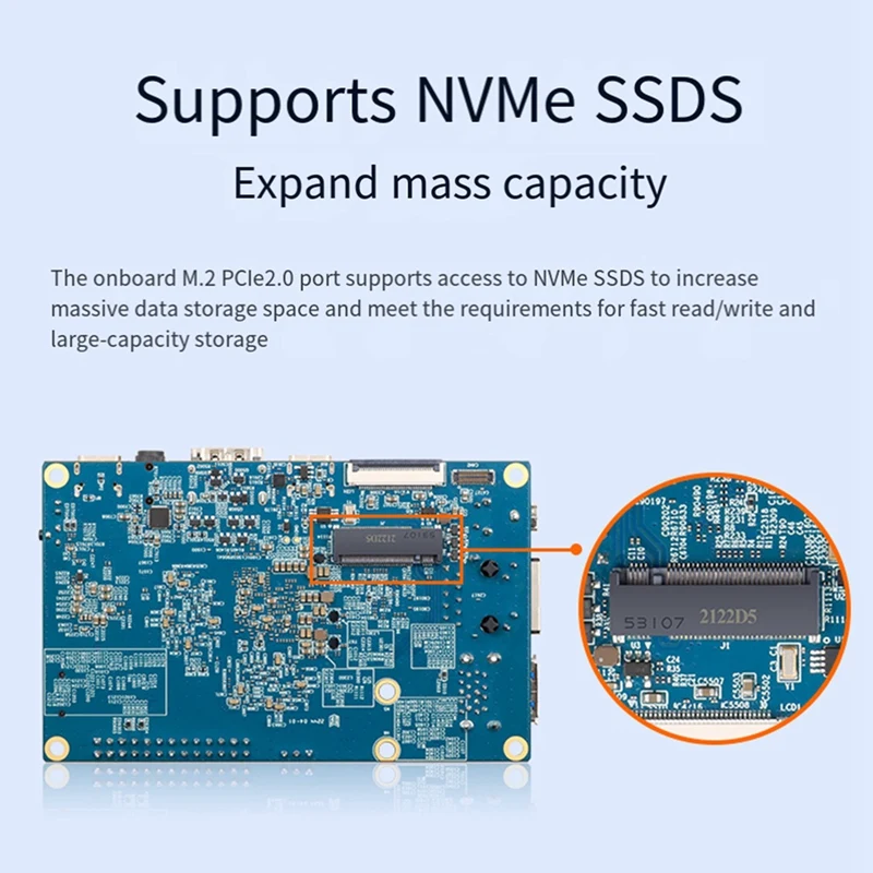 For Orange Pi 5 Development Board As Shown 16GB RAM Linux LPDDR4 8K RK3588S Octa-Core 64-Bit Support For Orange Pi OS