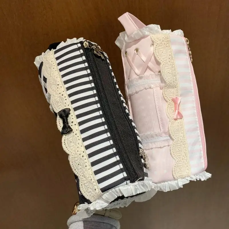 Niedliches Spitzen-Federmäppchen für Schüler, große Kapazität, Schreibtisch-Aufbewahrung, Schreibwaren-Stifttasche, niedliche Mädchen-Kosmetiktasche, Geschenk – Detail 14