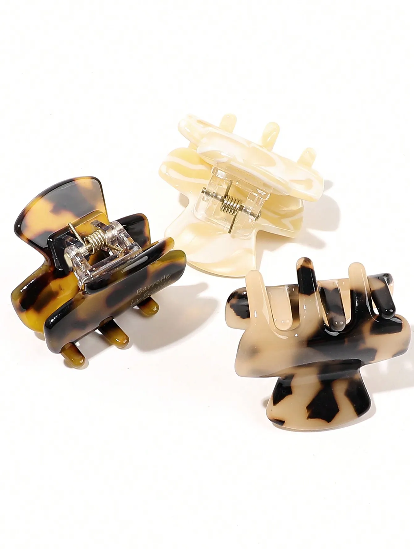 3 Stück Acetat Schildpatt Toned Leopard Haarspangen Mini Haarnadeln für Frauen Pony Haarklammern Clips Mode Haarschmuck – Detail 2