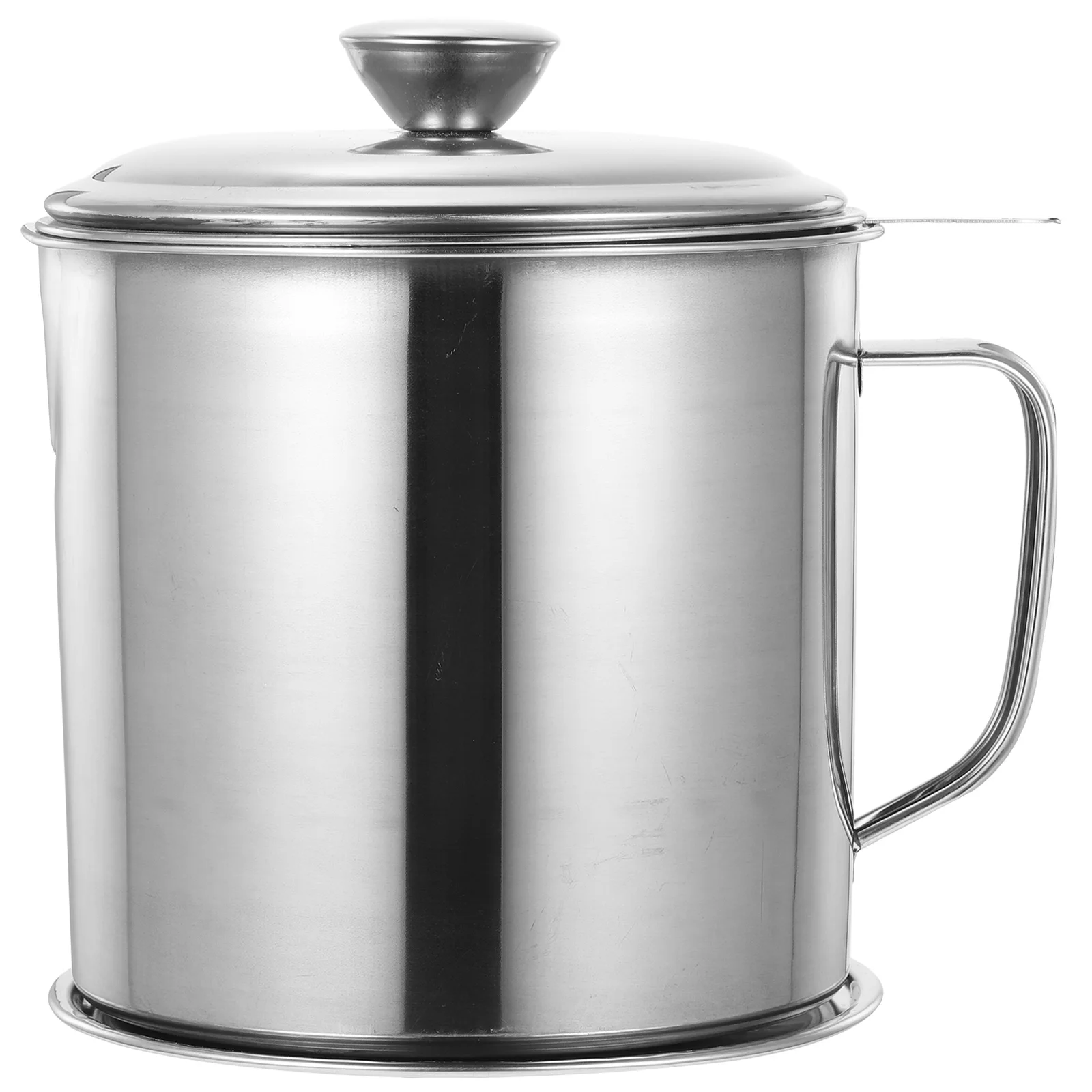 

1Set Stainless Steel Oil Pot Kitchen Oil Container Large Capacity Grease Separator with Filter Screen for Soup Cooking Easy
