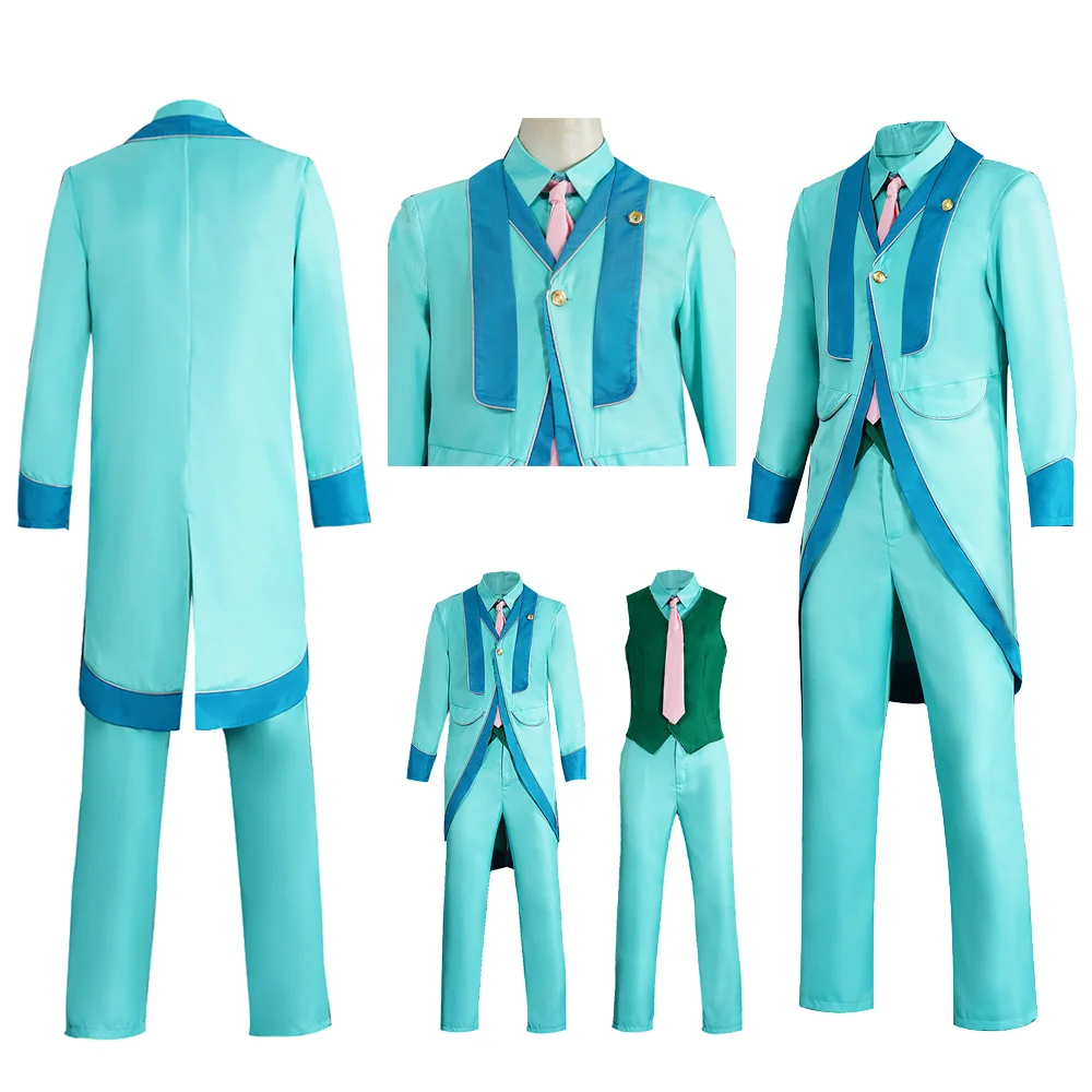 

Wicked Movie Two-Piece Cosplay Costume Men’s Light Blue Blazer Pants Outfit Halloween Party Disguise