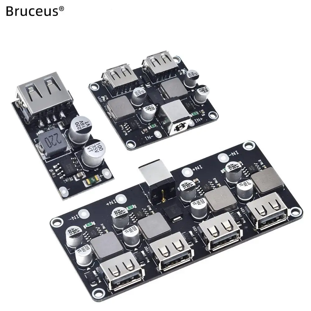 QC3.0 QC2.0 USB DC Buck Converter Charging Step Down Module 6-32V 9V 12V 24V to Fast Quick Charger Circuit Board 5V