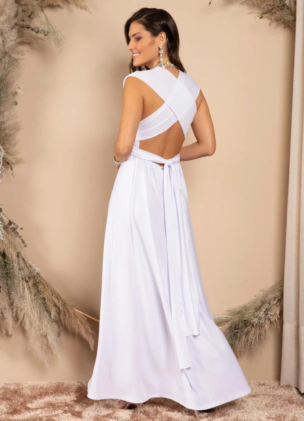 2026 Sexy Damen Multiway Wickel-Convertible Boho Maxi Clubkleid Bandage Langes Kleid Party Brautjungfern Infinity Robe Longue Damen – Detail 5