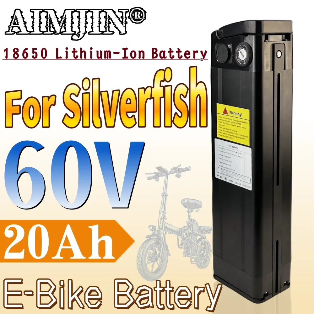 

60V 20Ah For Silverfish Electric Lithium Battery For 500W 800W 1500W 2000W Folding Electric Bicycle