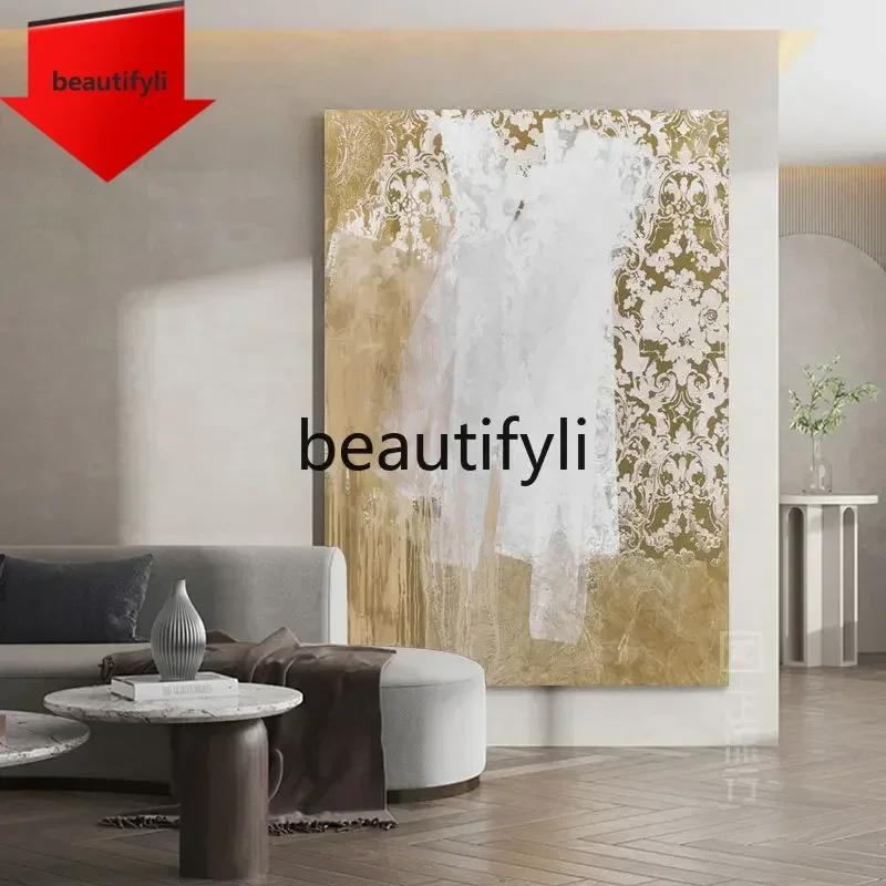 

Q181 Oil Painting Villa Tea House Homestay Decorative Painting Living Room Entrance Art Abstract Hanging Painting lll
